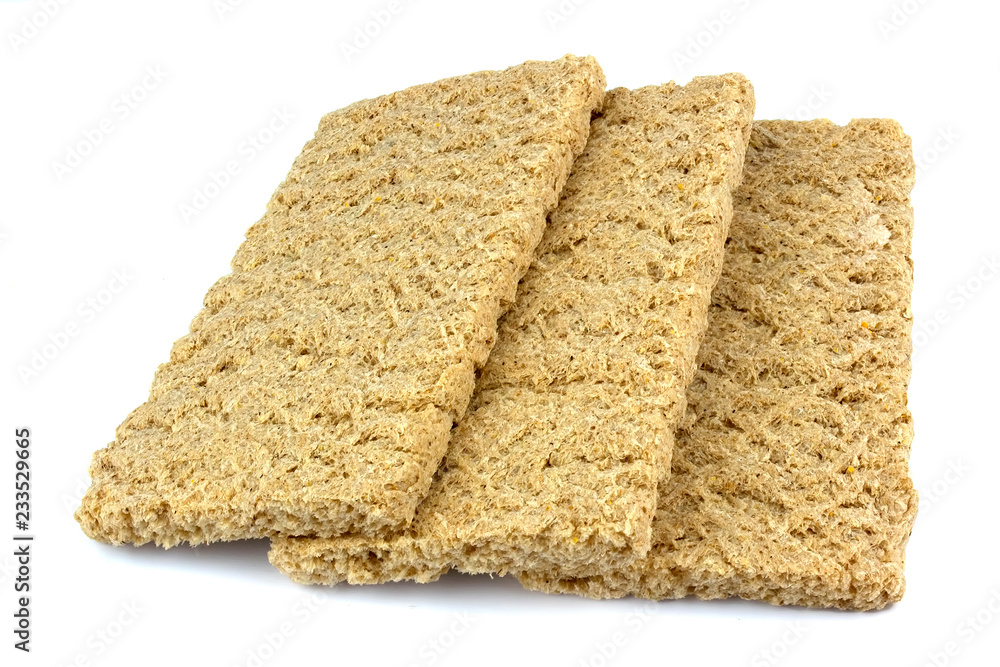 Crispbread isolated on white background. Crispbread isolated on white background.