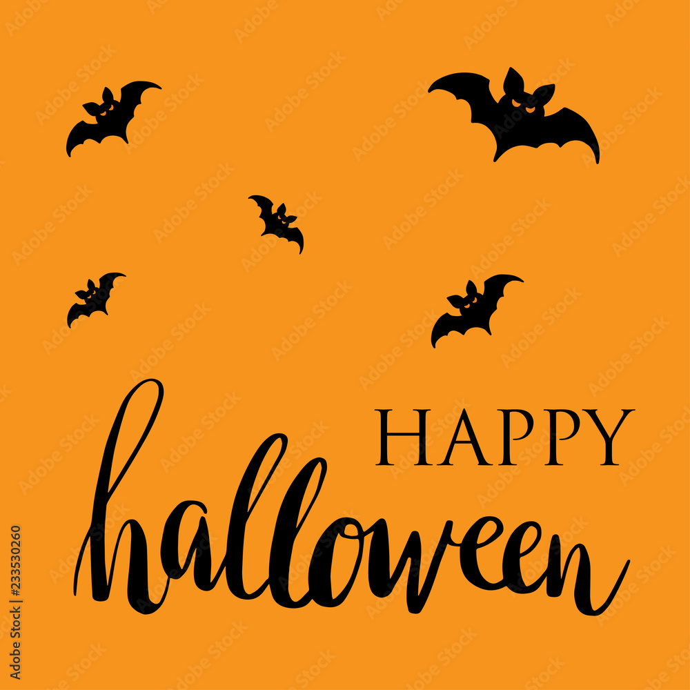 Happy Halloween card. Flat design. Happy Halloween card. Flat design.