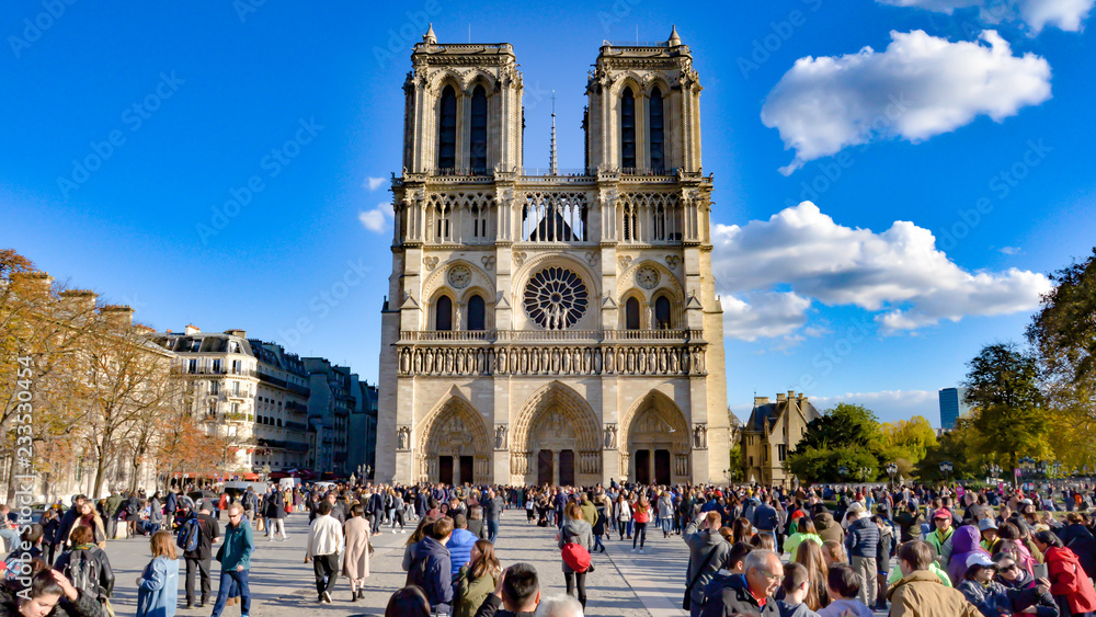 Notre-Dame de Paris - obrazy, fototapety, plakaty 