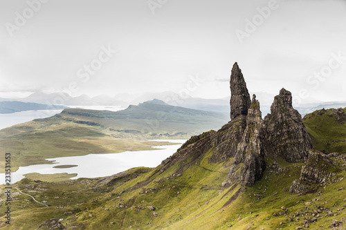 Old Man of Storr rock formation . Isle of Skye, Scotland.