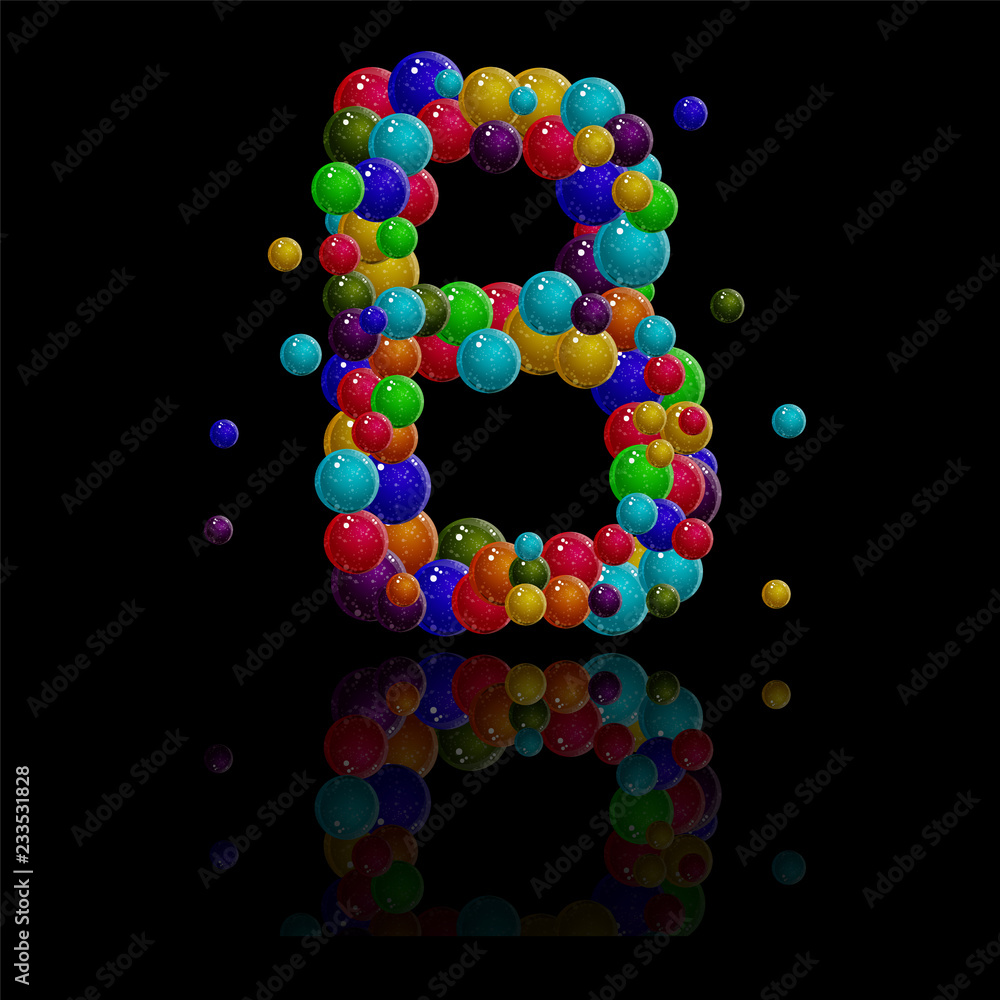 Letter B. Alphabet. Vector. Letter B. Alphabet. Vector.