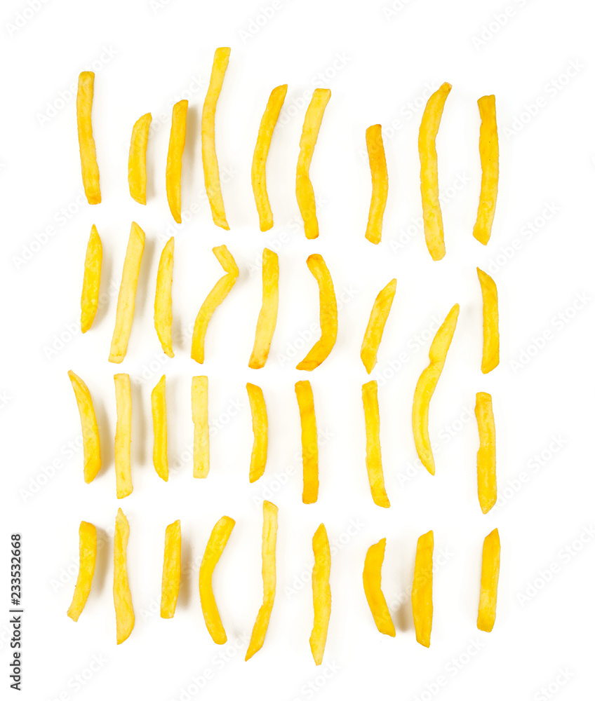 french fries isolated on white french fries isolated on white