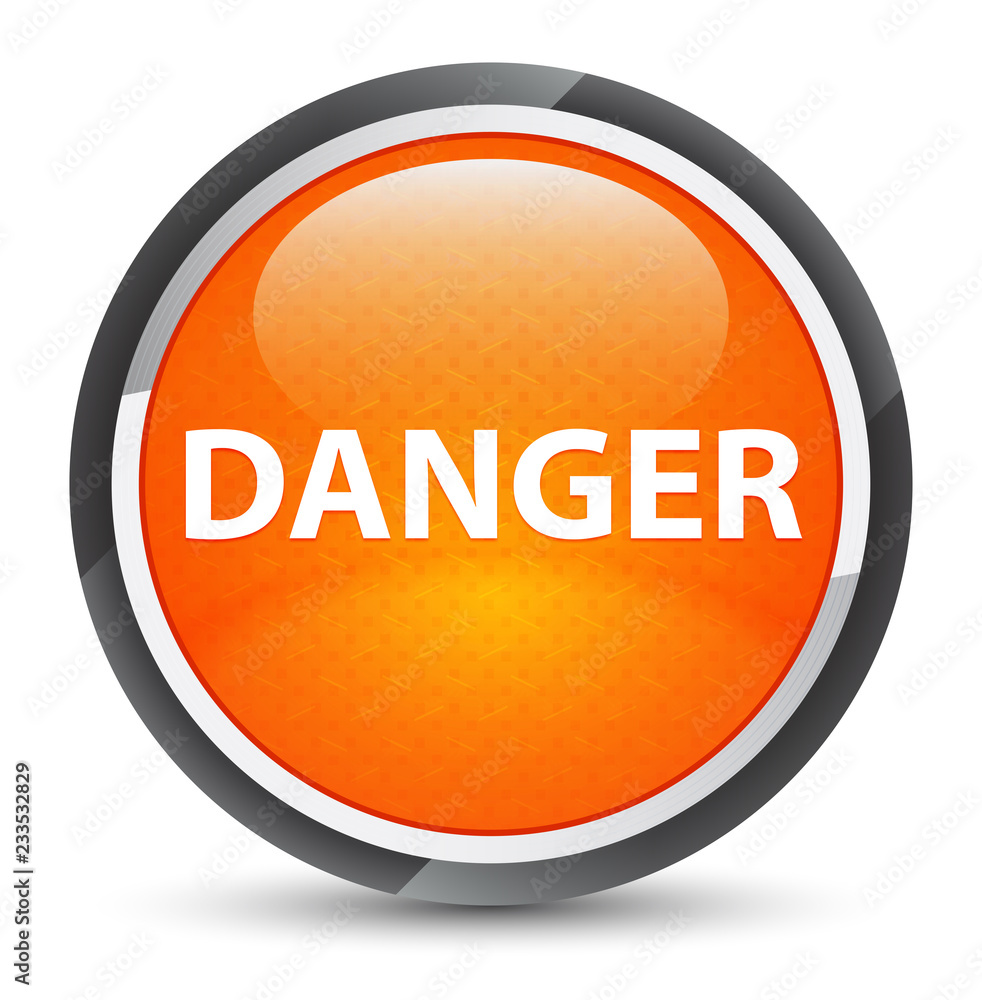 Danger galaxy orange round button Danger galaxy orange round button