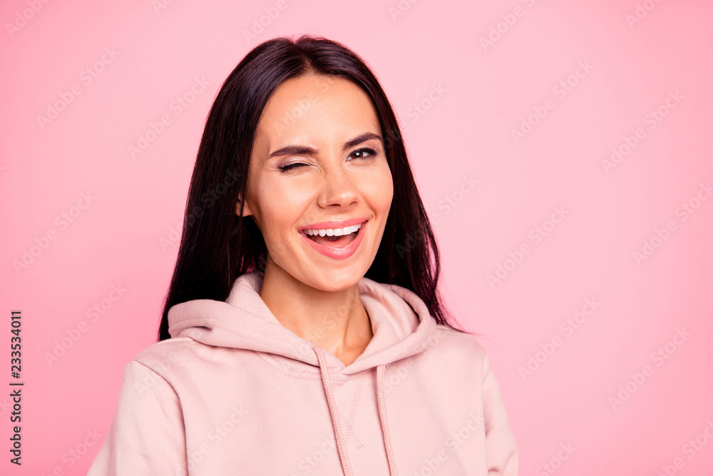Fototapeta premium Close-up portrait of her she nice cute lovely sweet attractive w
