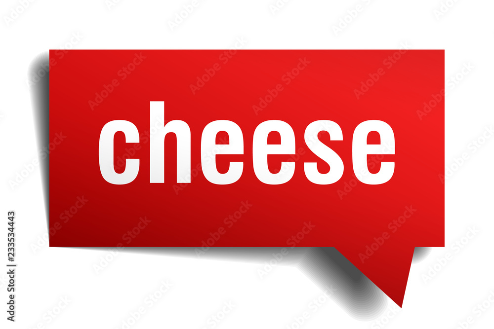 cheese red 3d speech bubble cheese red 3d speech bubble