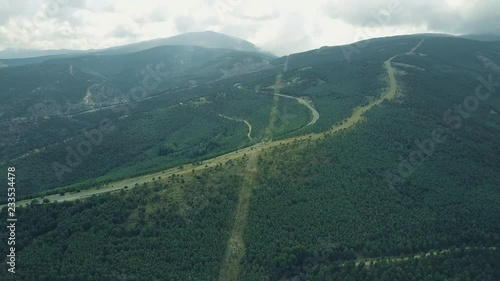 Aerial view of Sierra Nevada National Park mountains, Spain