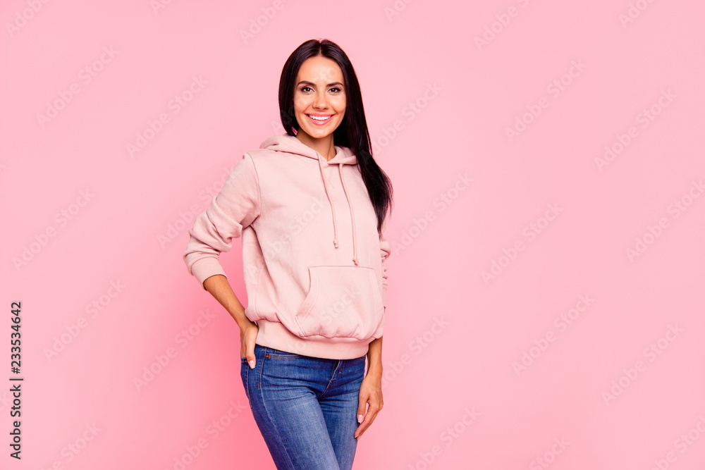 Portrait of nice cute lovable attractive adorable charming prett Portrait of nice cute lovable attractive adorable charming prett