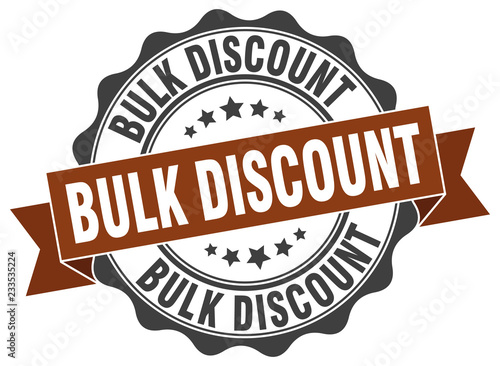 bulk discount stamp. sign. seal