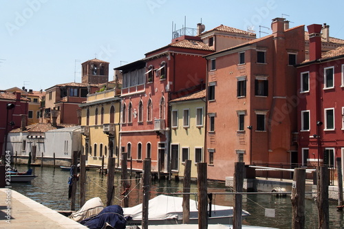 Romantic town of small Venice with water canal and colorful buildings
