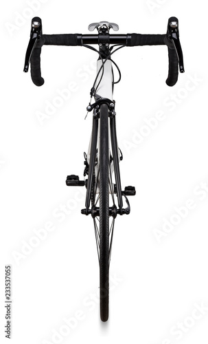 white black racing sport road bike bicycle racer isolated background