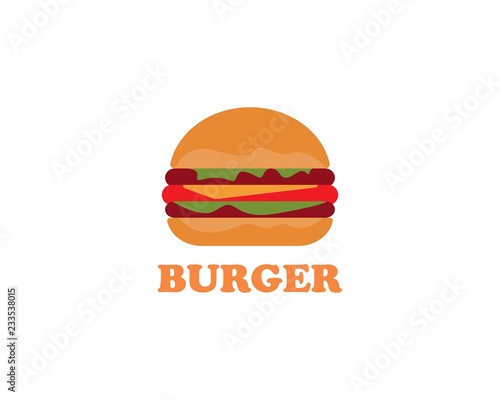 Burger logo vector icon illustration design