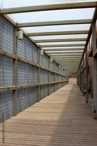 metal long corridor