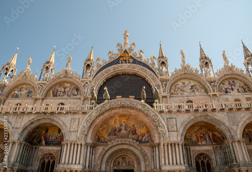 Details of the St. Mark Basilica in Venice  Veneto  Italy