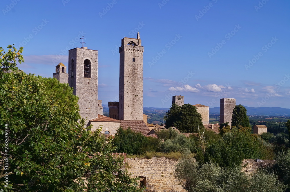 Fototapeta premium Towers of the historical village of San Gimignano, Tuscany, Italy