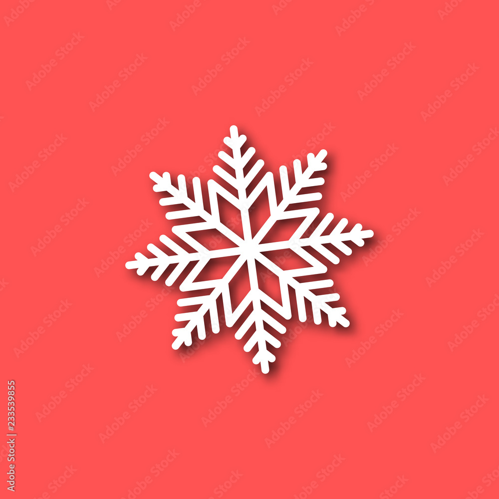 Snowflake icon. Christmas sign or winter logo Snowflake icon. Christmas sign or winter logo