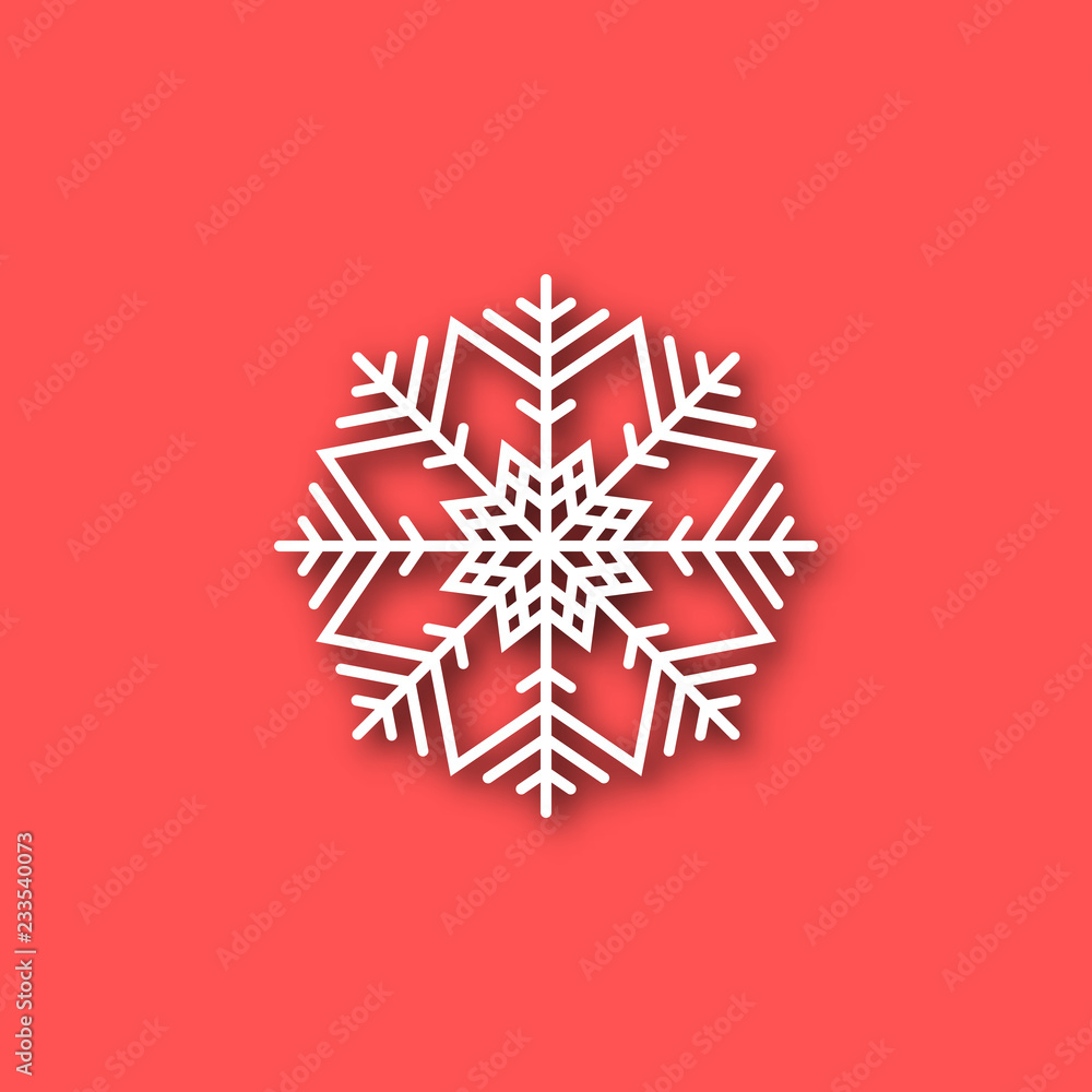 Snowflake icon. Christmas sign or winter logo Snowflake icon. Christmas sign or winter logo