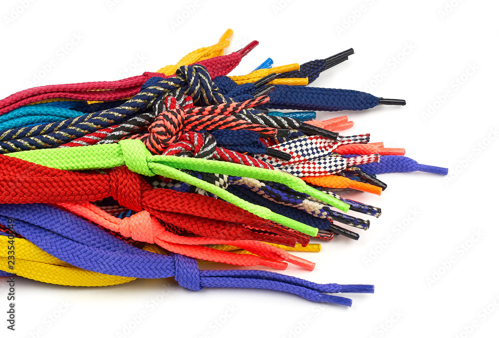 Multi-colored shoe laces