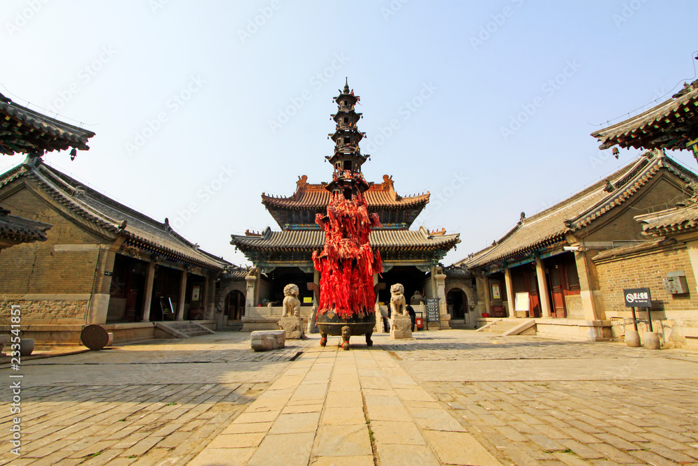 Fototapeta premium Jijue Temple building scenery, China