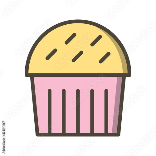 Foto Cupcake Food Filled Outline Icon