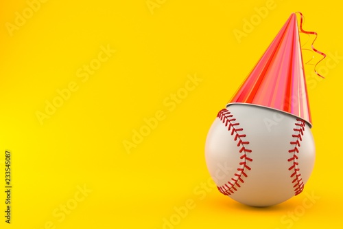 Photography Baseball ball with party hat
