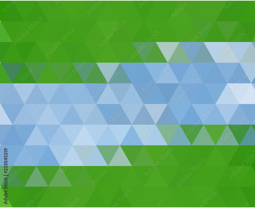 Fototapeta premium Light Blue, Green vector abstract textured polygonal background. Blurry triangle design.