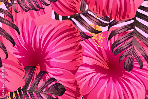 Pink red exotic pattern.