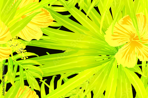 Yellow exotic pattern.