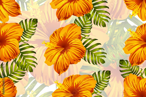 Hawaiian tropic jungle endless print.