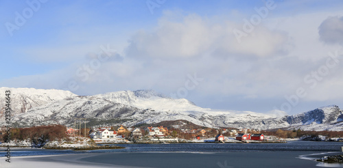 Winter and snow in Bronnoy municipality, north norway