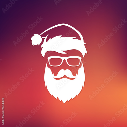 Christmas vector hipster Santa Claus 