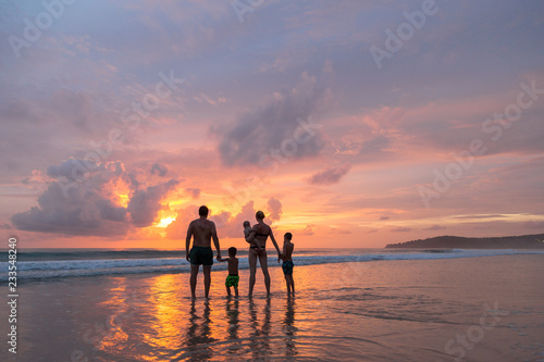 Family on the beach