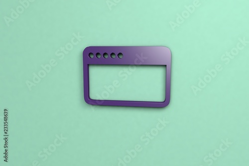 violet color Illustration of Browsing on green background