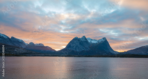 sunset over the fiords, Norway