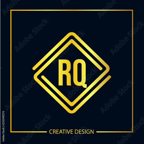 Initial Letter RQ Logo Template Design