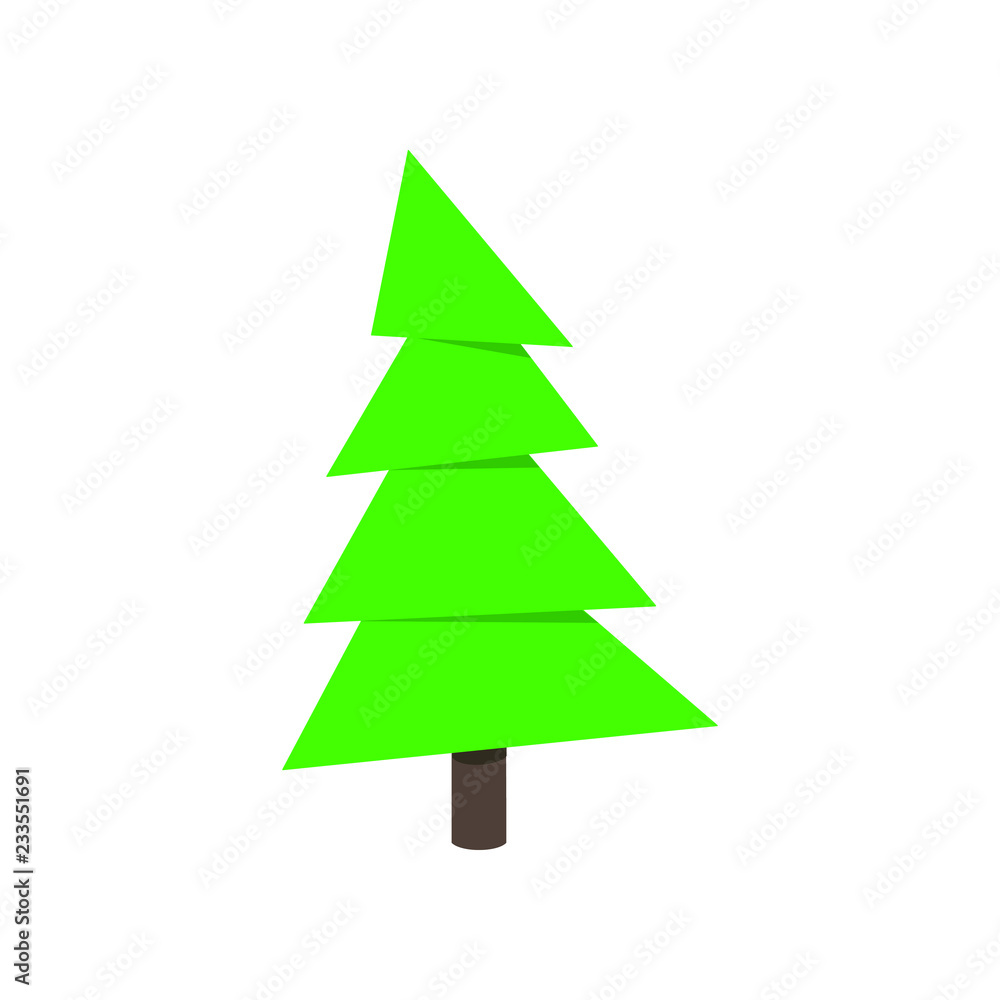 Christmas tree fir flat style design icon sign vector illustration. Symbol of family xmas holiday celebration isolated on white background. Simple shape for holyday. Merry christmas, happy new year Christmas tree fir flat style design icon sign vector illustration. Symbol of family xmas holiday celebration isolated on white background. Simple shape for holyday. Merry christmas, happy new year