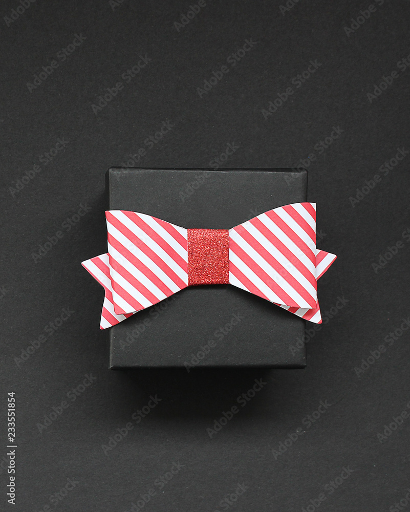 Fototapeta premium Gift Box on black background