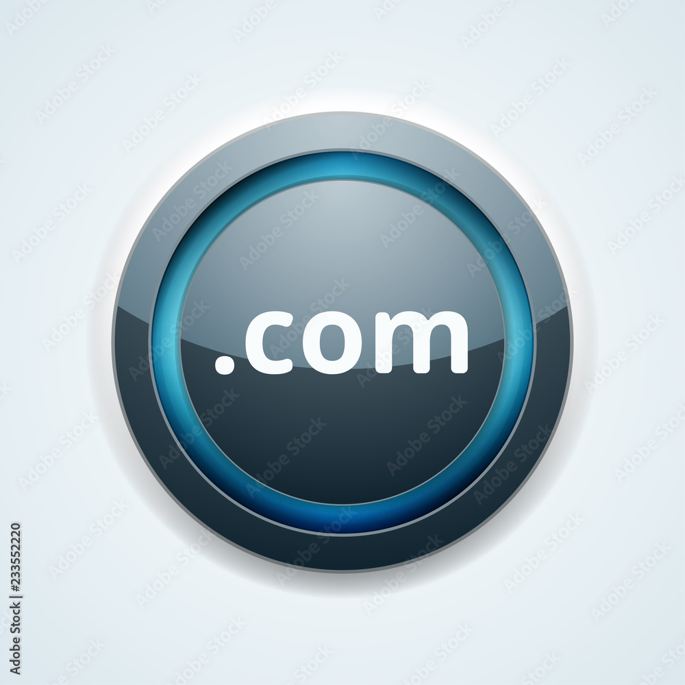 com domain name button illustration com domain name button illustration