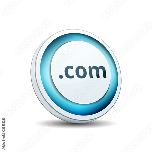 com domain name button illustration © vector_master