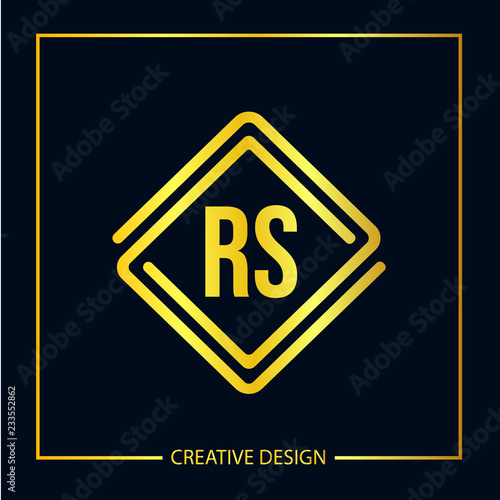 Initial Letter RS Logo Template Design