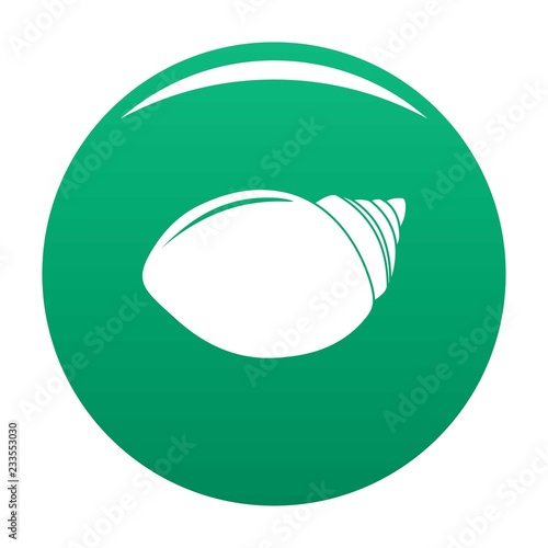 Mollusks shell icon. Simple illustration of mollusks shell vector icon for any design green