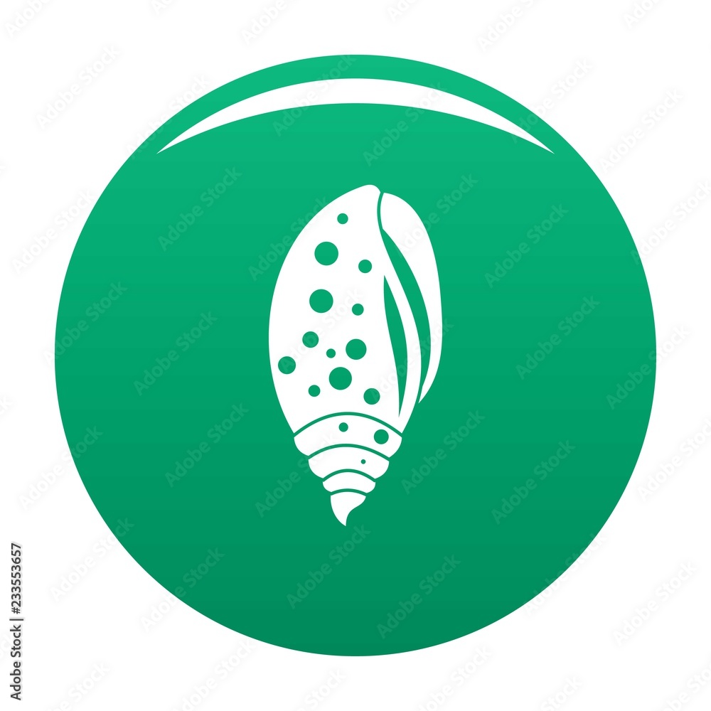 Sea shell icon. Simple illustration of sea shell vector icon for any design green Sea shell icon. Simple illustration of sea shell vector icon for any design green