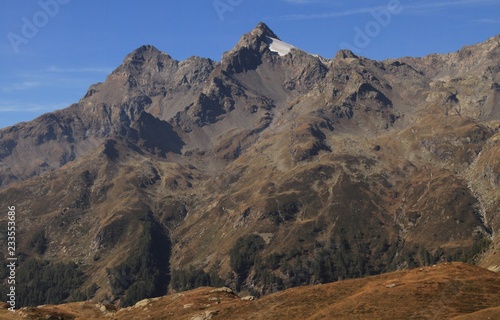 Alpengipfel am Splügenpass / Piz di Pian und Pizzo Ferre von Stuetta aus gesehen