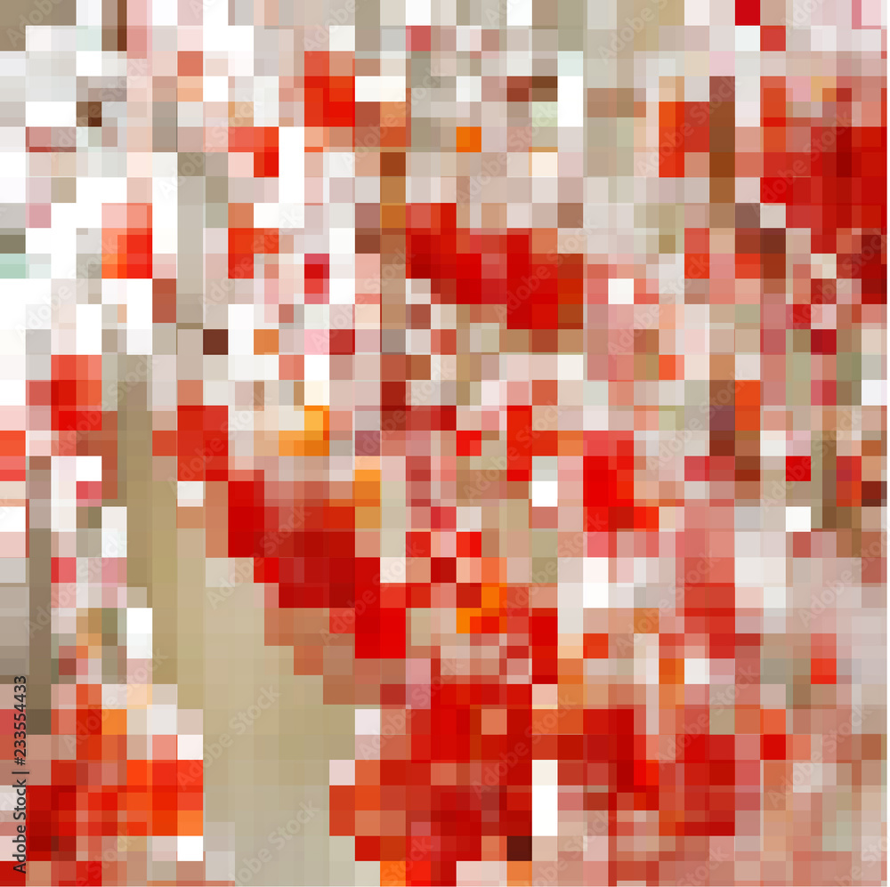 Fototapeta premium Red cold winter mosaic 