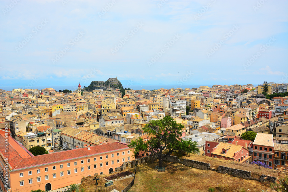 panoramic view of town Greece