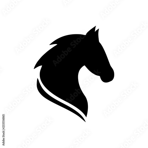 black horse head