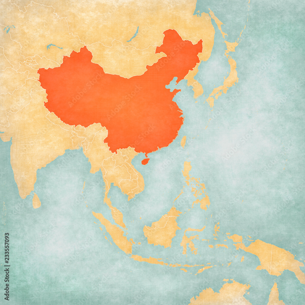 Map of East Asia - China