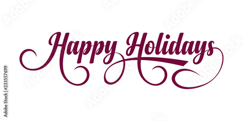 Happy Holidays text