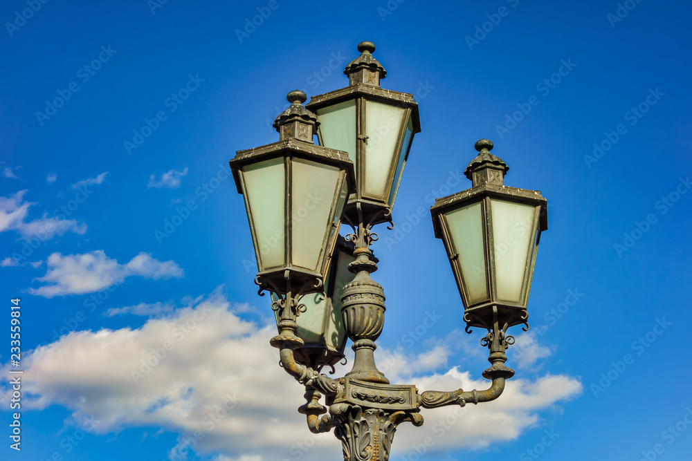 Vintage syteet lights outdoors at day time