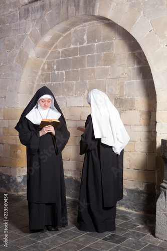 Photography Two nuns in an old convent