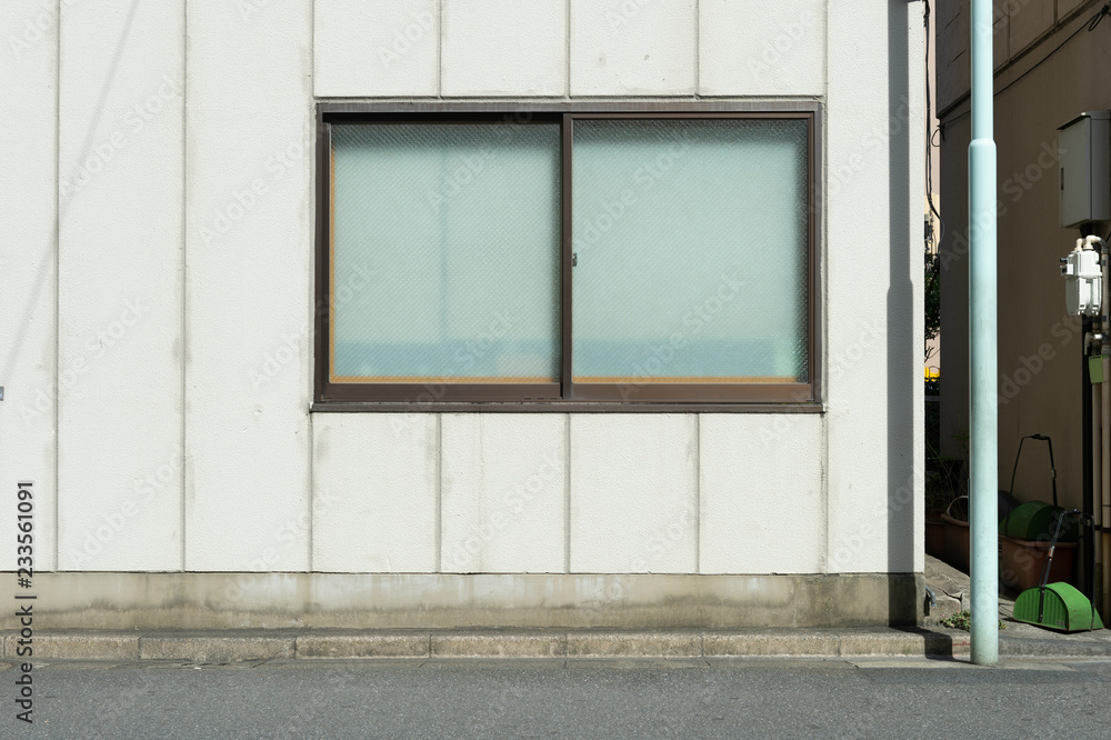 Fototapeta premium Shop Boutique Store Front with Big Window and Place for Name